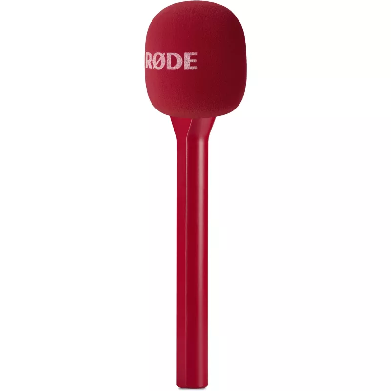 Microfono portatile per interviste Rode Interview GO – rosso (compatto, a mano, plug-and-play)
