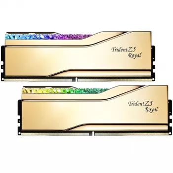 DIMM 32 GB DDR5-6000, memoria oro, F5-6000J2836G16GX2-TR5G, Trident Z5 Royal RGB, INTEL XMP