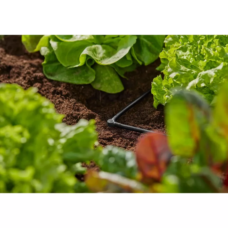 Connettore a L Gardena per sistema di irrigazione a goccia plastica