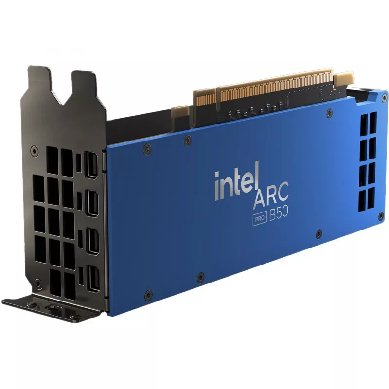 Scheda grafica INTEL Arc Pro B50 — 16 GB GDDR6, 128-Bit, PCIe 5.0, raffreddamento attivo