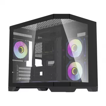 Darflash FT418 case per computer + 6 ventole aRGB (nero)