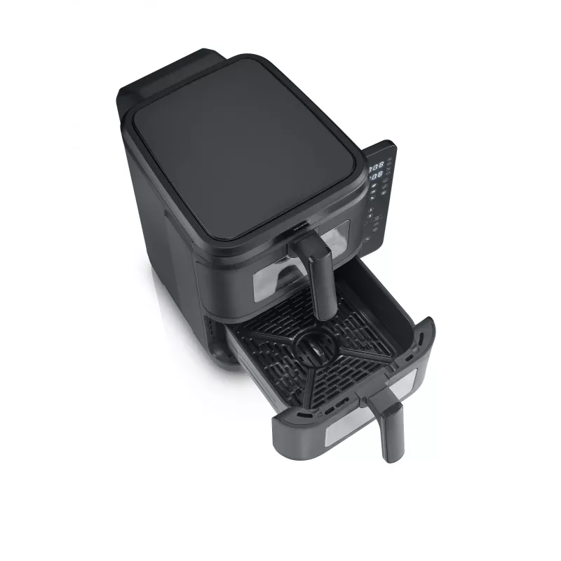 Friggitrice SEVERIN FR 2468 S-Fry Duo Stack 2-in-1 capacità di cottura, design a doppio cestello