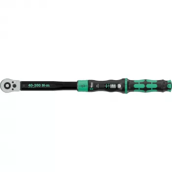 Chiave dinamometrica con quadro passante Click-Torque Lock C 3 R/L nero/verde, attacco 1/2, da 40 a 200 Nm