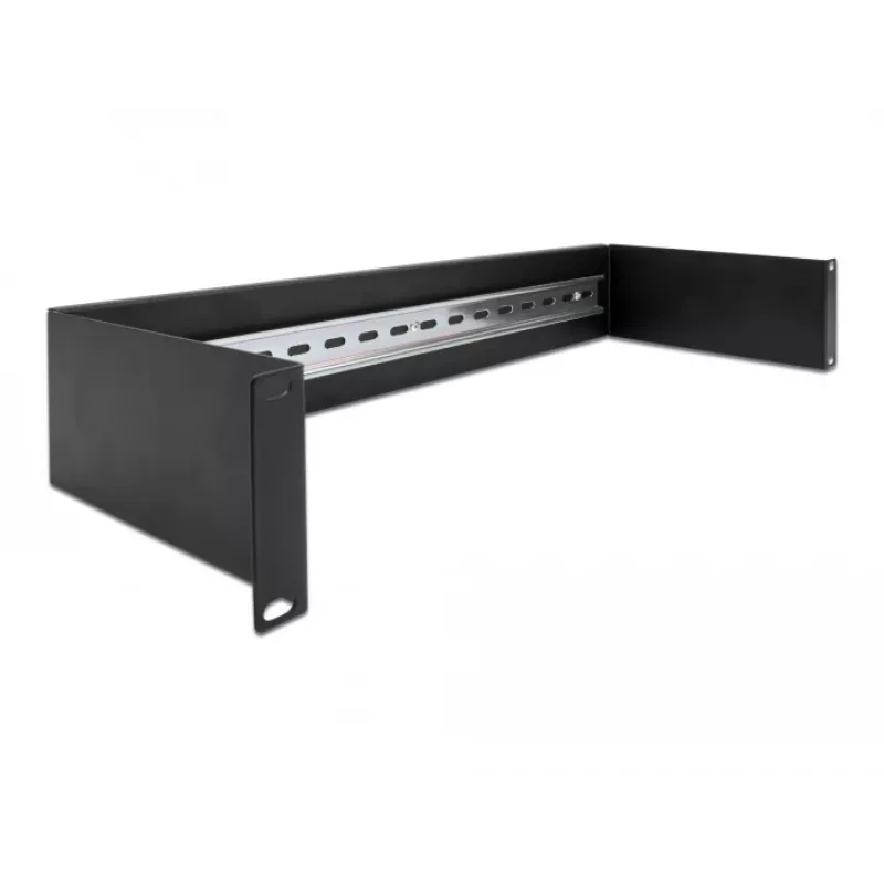 Delock 66884 Pannello per guida DIN da 19 pollici, 2U, nero