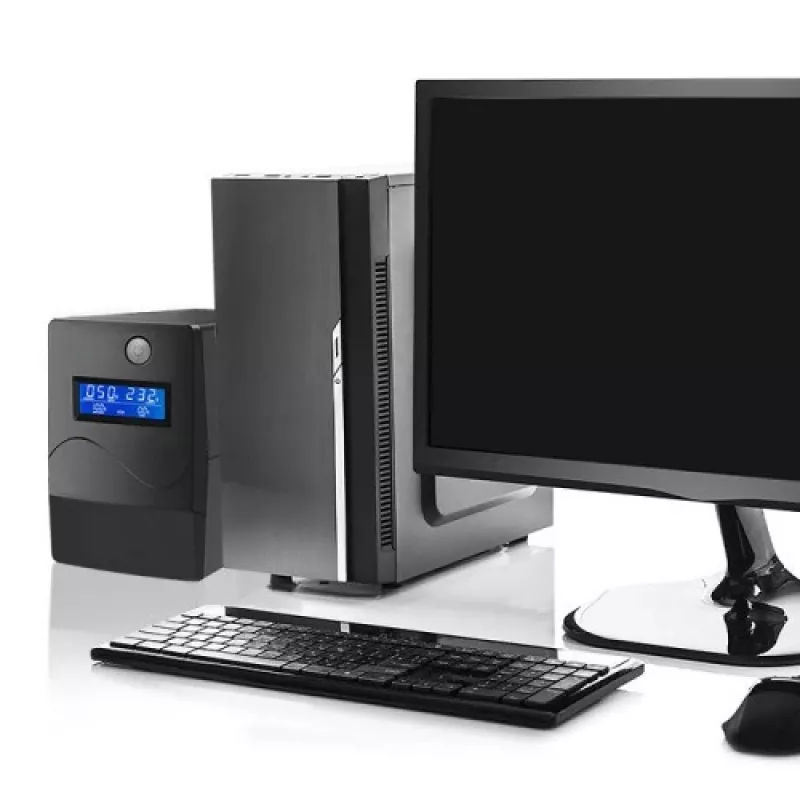 Qoltec Monolith UPS (gruppo di continuità) doppia conversione (online) 1 kVA 600 W 2 prese Schuko