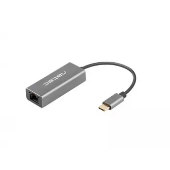 Hub Ethernet NATEC Cricket USB 3.2 Gen 1 Type-C grigio 1000 Mbit/s
