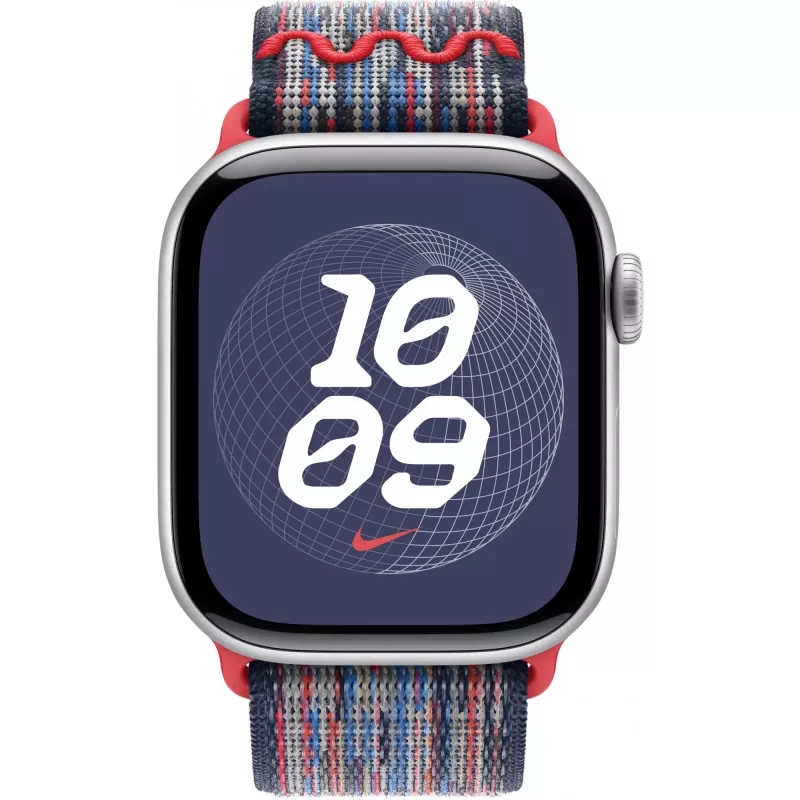 Cinturino 42 mm Blu/Rosso Nike Sport Loop