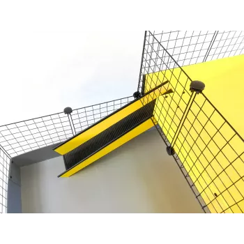 Gabbia modulare C&C a un piano 4x2 + soppalco 2x1 + rampa nera