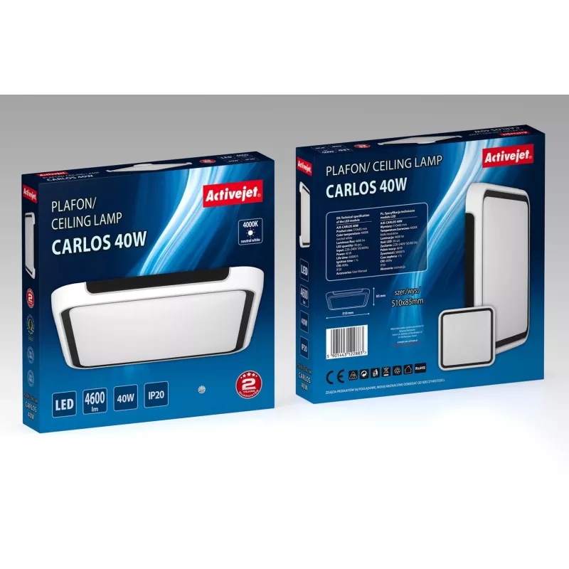 Plafoniera LED Activejet AJE-CARLOS 40W