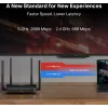 Router da tavolo MERCUSYS MR25BE EasyMesh Wi‑Fi 7 dual‑band 2,4/5 GHz, 3600 Mbit/s, 3× Gigabit-LAN, 4 antenne esterne