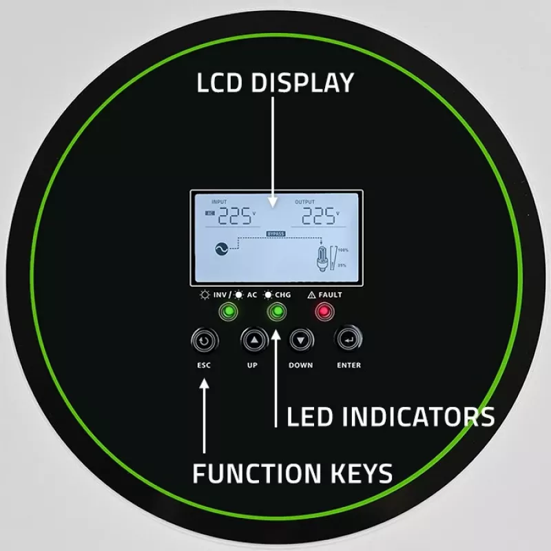Inverter solare ibrido off-grid 3500W, Wi-Fi