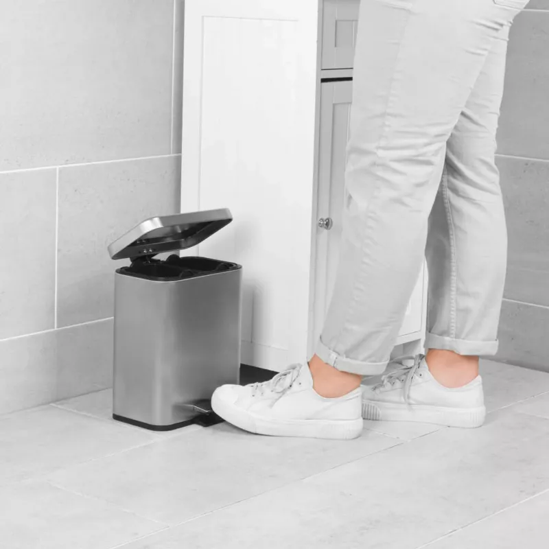 Pattumiera a due scomparti Beldray LA035235SSFEU7 acciaio inox 5 litri