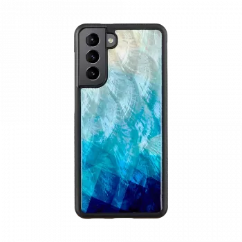Custodia protettiva iKins per Samsung Galaxy S21 in Blue Lake nero