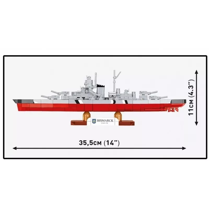 Kit Cobi corazzata Bismarck modello, 590 pezzi