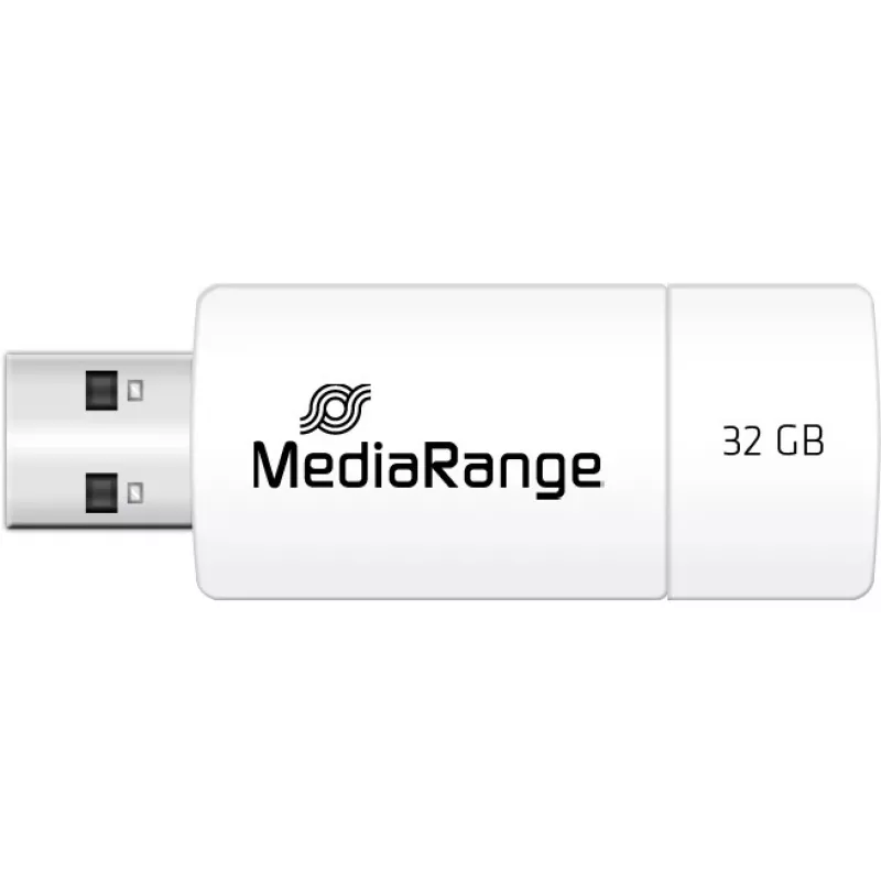 MediaRange - Unità flash USB - 32 GB - USB 2.0 - Bianco, Verde (MR973)