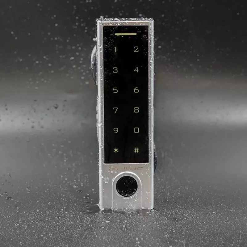 Qoltec 52448 serratura a codice TITAN con lettore di impronte digitali | RFID | BT 4.0 | codice | carta | portachiavi | campanello | IP68 | EM