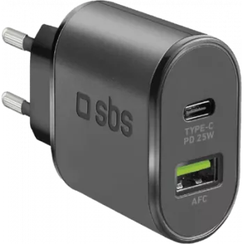 SBS TETRPD25W Caricabatterie per dispositivi mobili nero per interni (TETRPD25W)