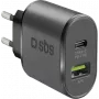 SBS TETRPD25W Caricabatterie per dispositivi mobili nero per interni (TETRPD25W)