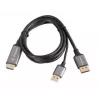 CAVO HDMI(M)->DISPLAYPORT(M) 1M 4K NERO LANBERG
