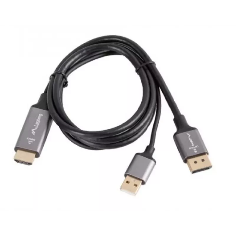 CAVO HDMI(M)->DISPLAYPORT(M) 1M 4K NERO LANBERG