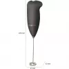 Clatronic MS 3089 Montalatte a batterie, nero/acciaio inox