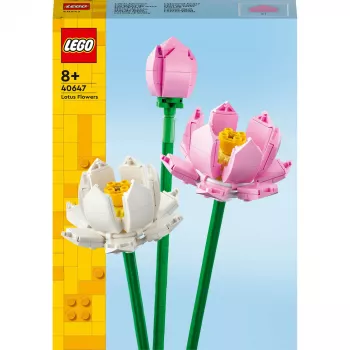 Set da costruzione LEGO 40647 Lotus Flowers — modello modulare Botanical Collection, 220 pezzi, altezza 300 mm, età 8+