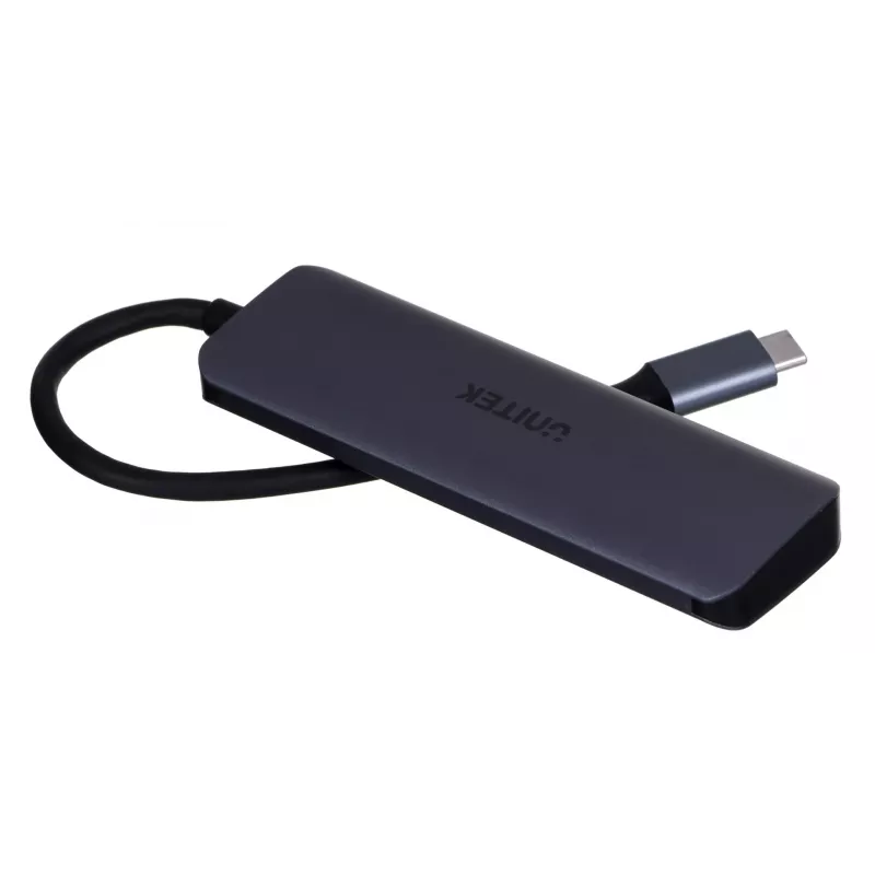UNITEK uHUB Q4 hub USB Type-C 5000 Mbit/s grigio