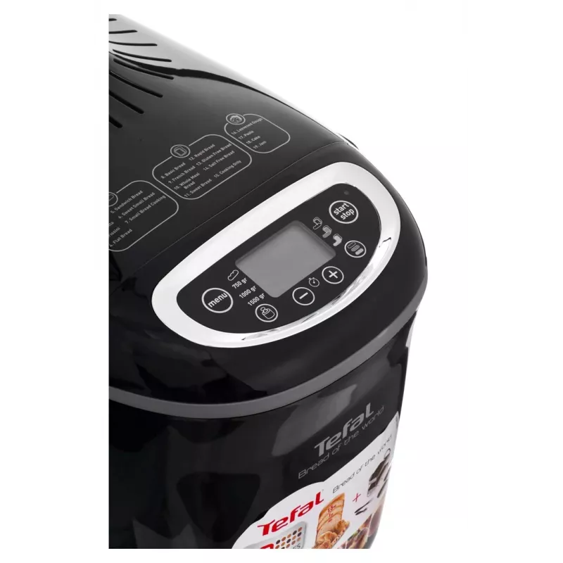 Macchina per il pane Tefal PF611838 — 1600 W, capacità 1,5 kg, 19 programmi, comandi touch, nero