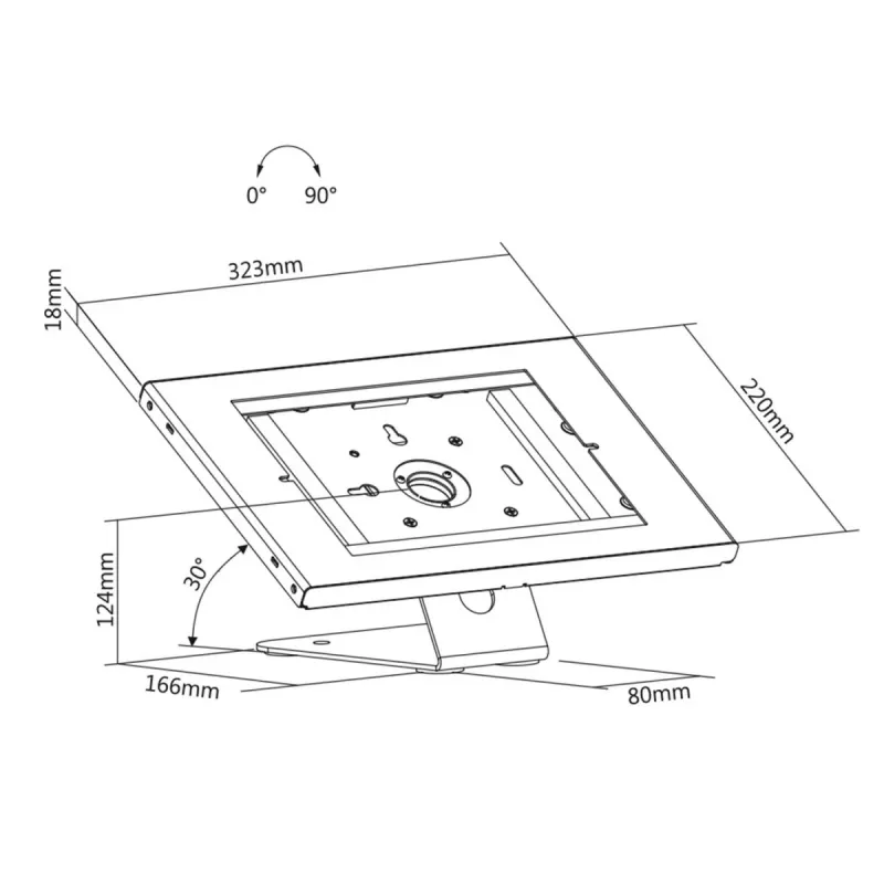 Supporto da tavolo MACLEAN MC-909W regolabile in altezza bianco per tablet e dispositivi