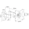 Supporto a parete regolabile Maclean MC-503A per TV LCD LED Plasma 23 - 42 pollici
