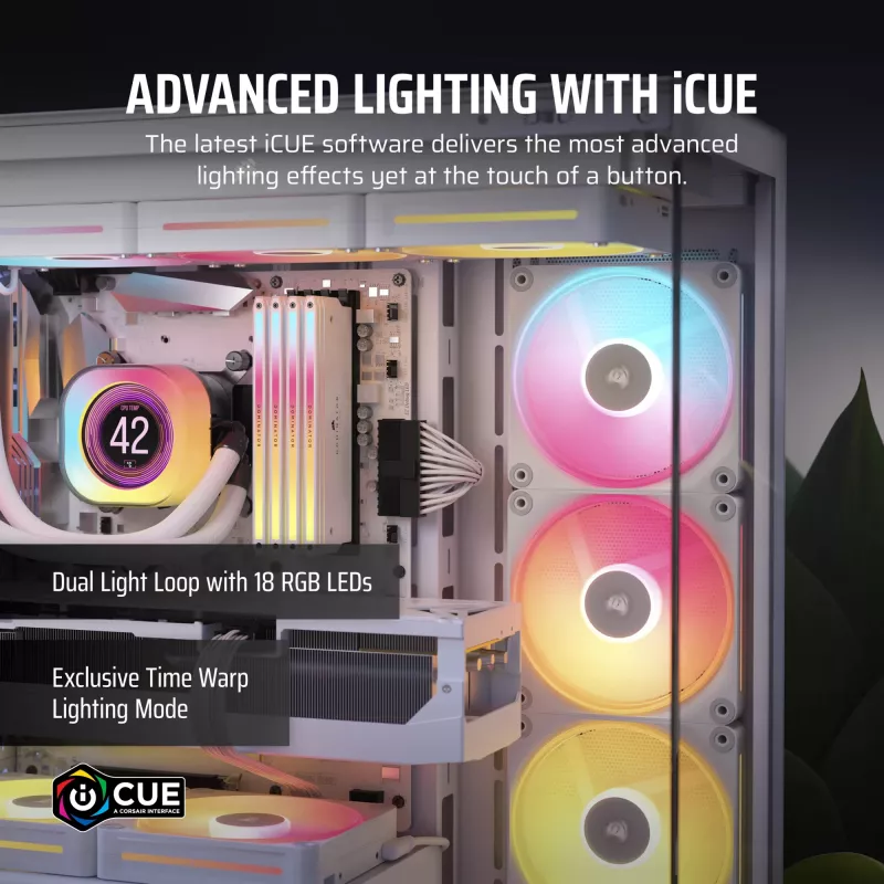 Ventola Corsair iCUE LINK LX140-R RGB 14 cm bianca 2000 RPM