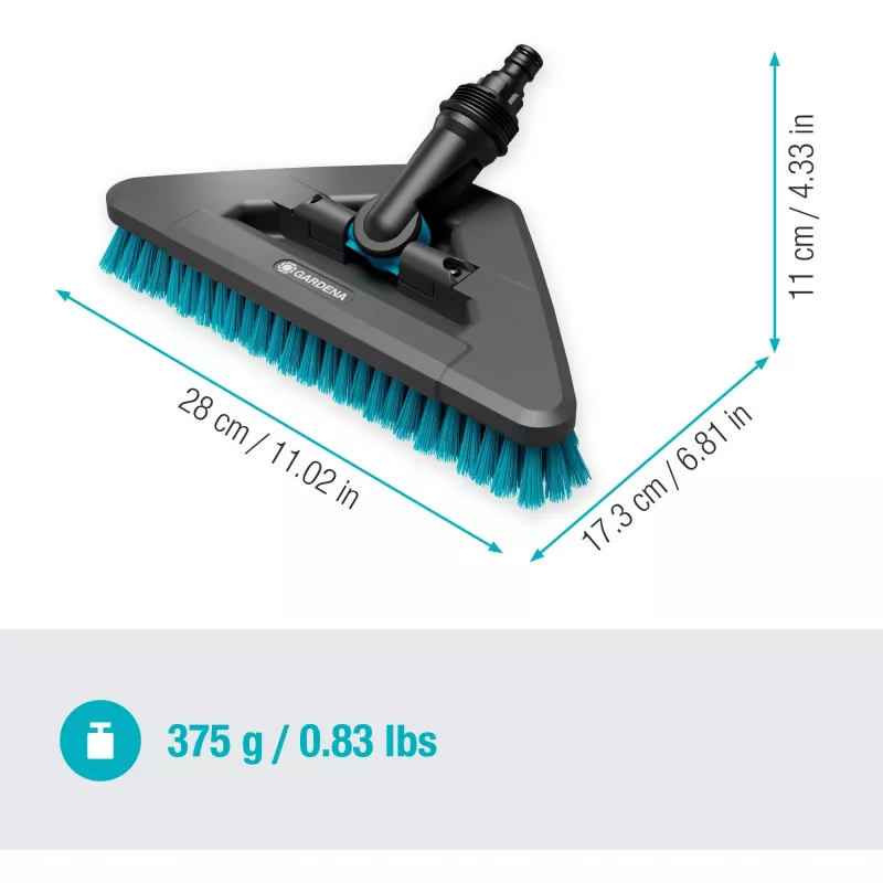 Gardena Cleansystem spazzola con manico hard flex, 18814-20
