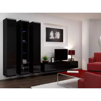 Armadietto chiuso Cama VIGO '180' 180/40/30 nero/nero lucido