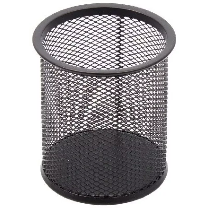 Astuccio portapenne Forpus, rotondo, nero, vuoto, metallo perforato 1005-014