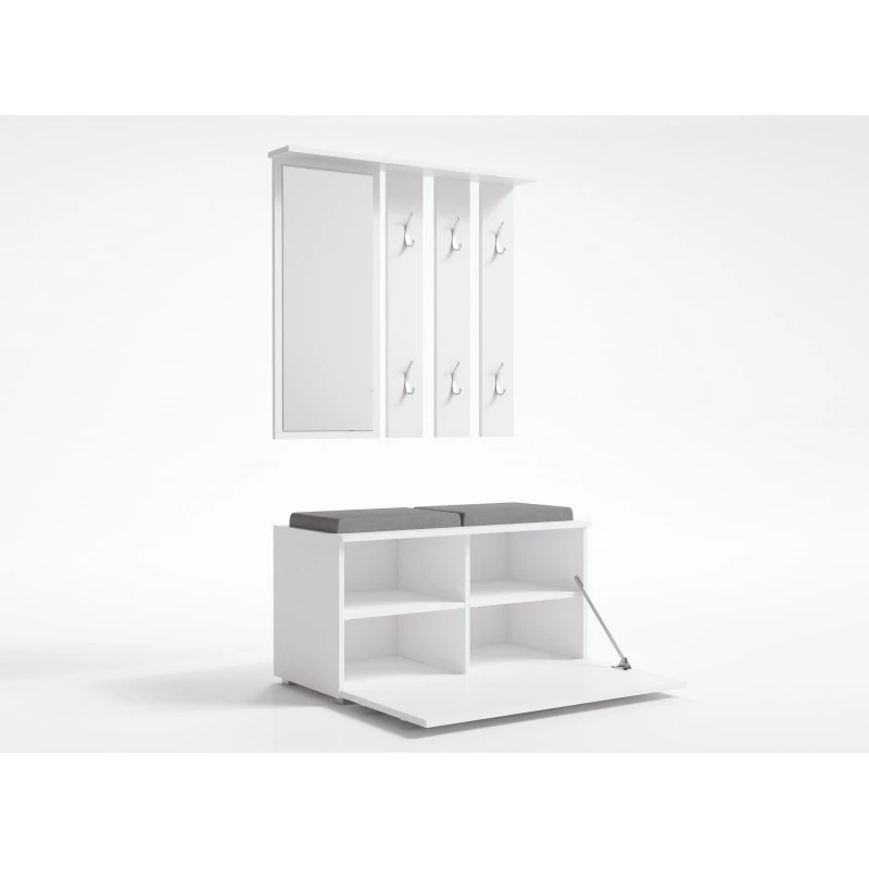 Pensile per ingresso e shop GAR OPAL BIEL — bianco, 1 anta girevole