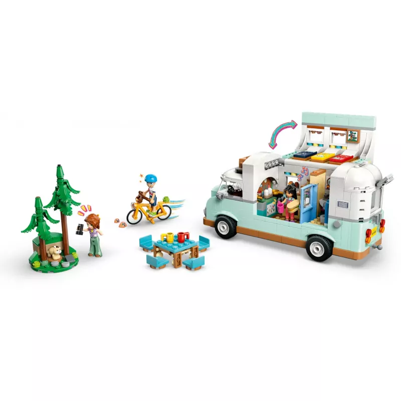 Set LEGO Motor Home 42663 — camper LEGO Friends, 778 pezzi, 3 mini bambole, da 7 anni