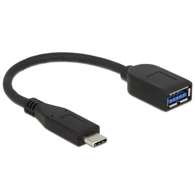 Cavo USB DeLOCK USB 3.1 Gen 2 Type-C/Type-A 0,1 m nero
