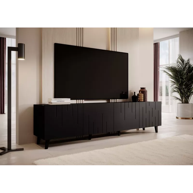 Mobile RTV BARI 200x42x52 nero opaco