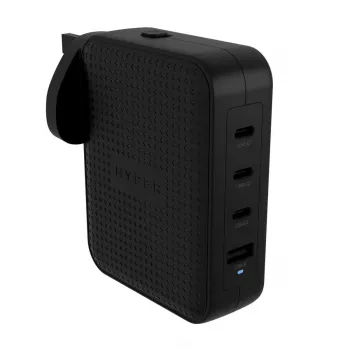 Hyper HyperJuice 145W USB-C GaN caricabatterie da viaggio con 4 porte - nero