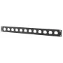 Lanview LVR1U-12D-BL pannello rack 1U da 19 pollici con 12 fori per XLR universali di tipo D