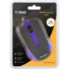 Mouse USB con cavo, 3 tasti, superficie gommata