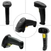 Qoltec 50853 lettore laser di codici a barre portatile 1D/2D, USB cablato, cavo da 1,65 m, 97x65x167 mm, 105 g, nero