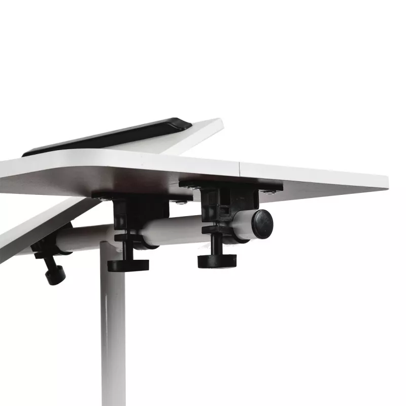 Maclean supporto mobile per scrivania/laptop, bianco, regolazione in altezza 59-89 cm, max 30 kg, MC-121 W