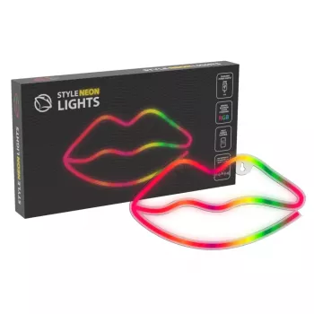 Luci neon MANTA SNL61RGB LIPS RGB insegna decorativa con cambio colore, modello SNL61RGB