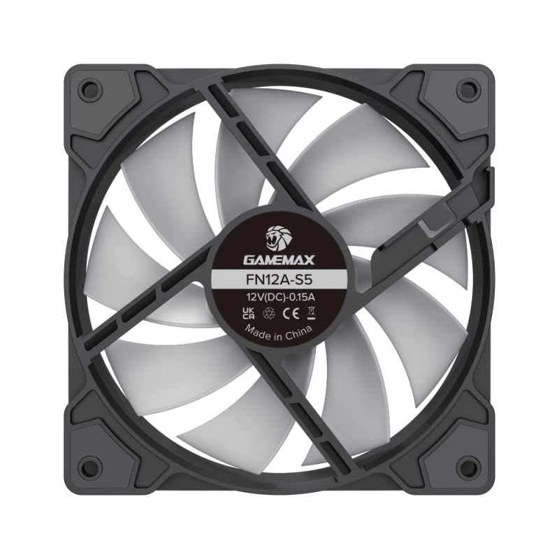 Gamemax | Ventola per case | FN12A-S5 | Nero