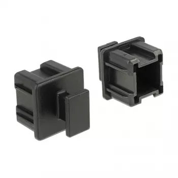 Copripresa DeLOCK 64012 nero 10 pezzi polipropilene