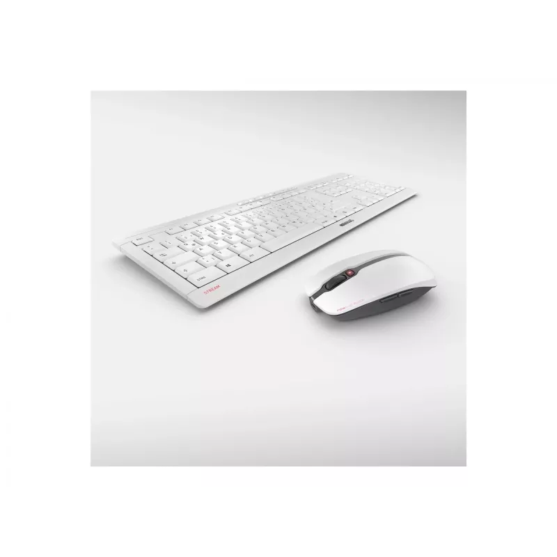 Tastiera CHERRY Stream Desktop Recharge mouse inclusi universale RF wireless QWERTZ tedesco grigio