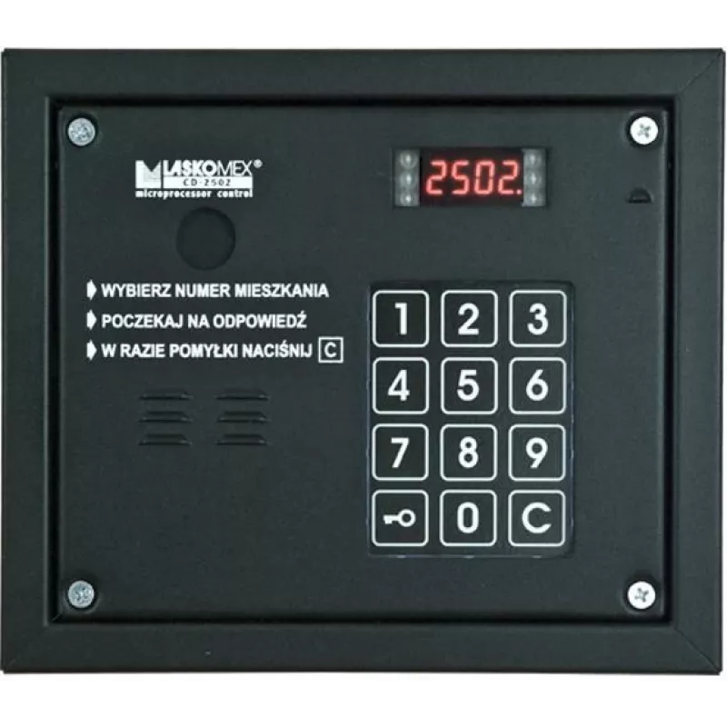 Citofono audio Laskomex CP-2503R nero con lettore di chiavi RFID