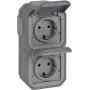 Legrand Plexo nuova APWG 069744L presa Schuko IP44 grigio 2 posti verticale 5 (069744L)