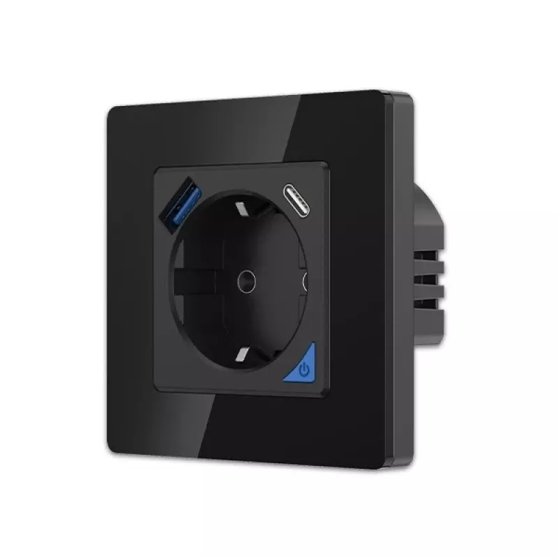 Set prese a muro Extralink Smart Life Pro 230V con 1x USB-A e 1x USB-C